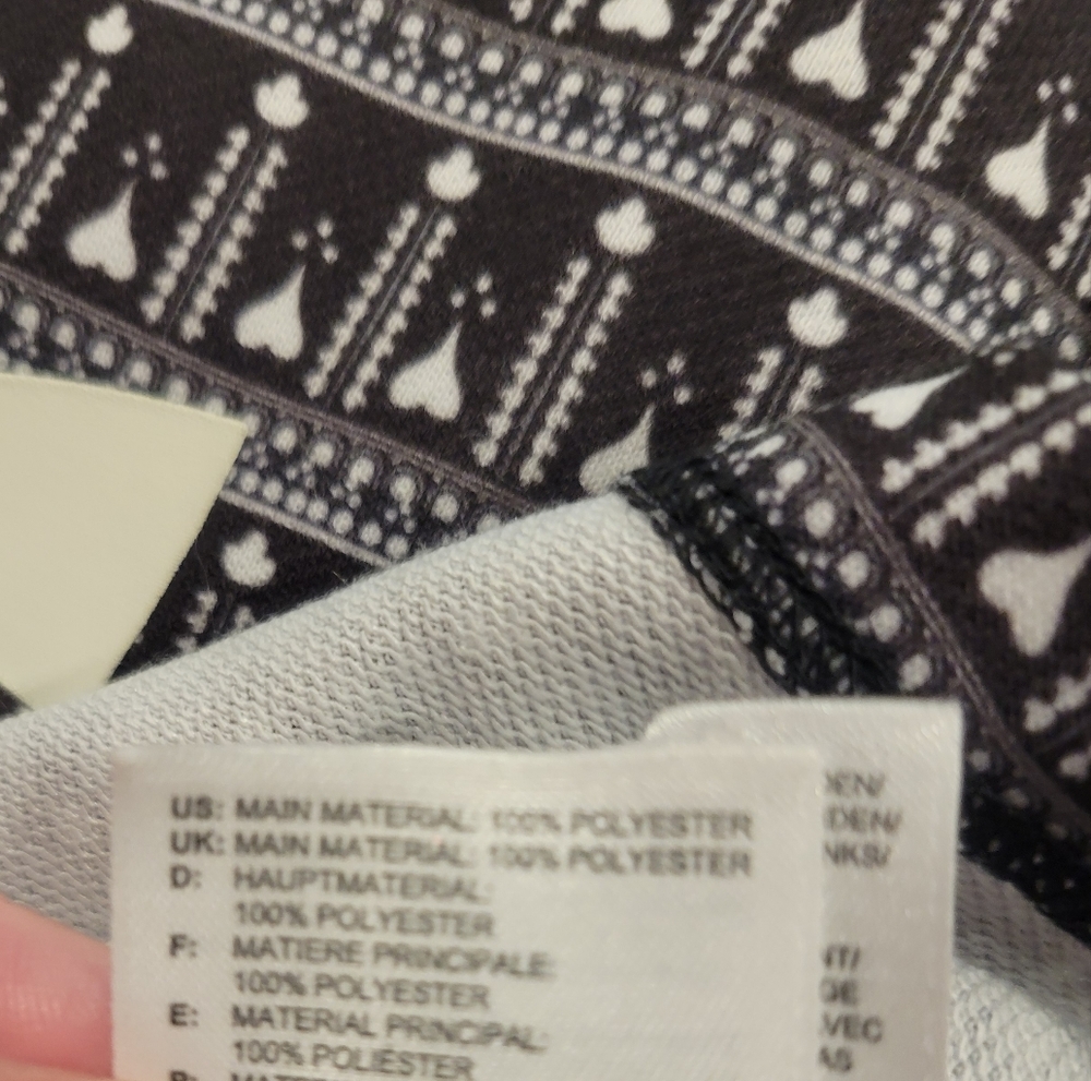 Adidas Size L Pavao Crop Sweatshirt Heart Print - Picture 6 of 6